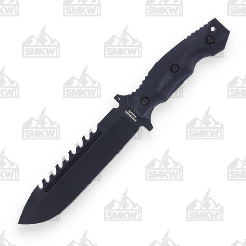 Halfbreed Large Survival Knife 6.89in Plain Teflon Black Modified Spear Point 1