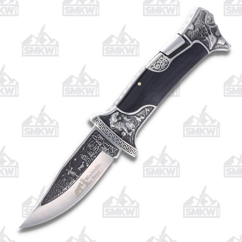 Black Hills Pakkawood Hunter Fixed Blade Knife Black