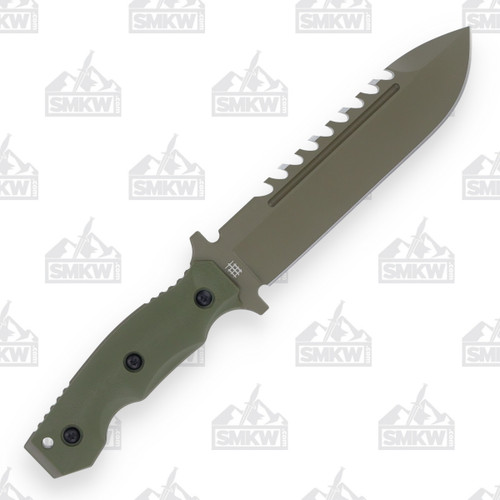 Halfbreed Large Survival Knife Ranger Green 6.89in Plain Ranger Green Modified Spear Point 2