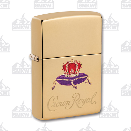 Zippo High Polished Brass Crown Royal Lighter