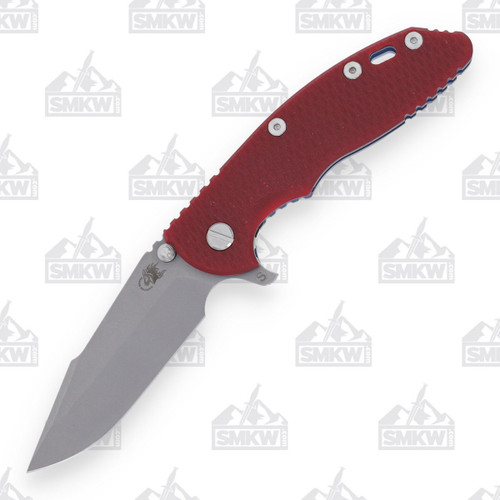 Hinderer Skinny Harpoon Spanto Red G-10 Blue Titanium XM1835SHSSBR