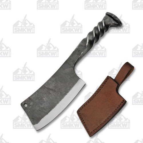 Cleaver Railroad Spike Fixed Blade Knife