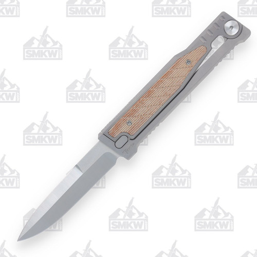 Reate Exo Titanium Double Edge Natural Micarta