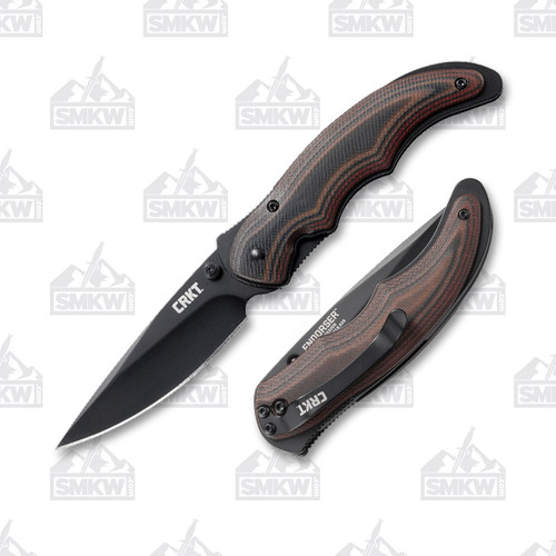 COLUMBIA RIVER KNIFE & TOOL CRKT Nathan's Knife Kit: Wooden Pocket Knife,  Drop Point Blade Design with Working Lock Back, Craft Project, Great for  Kids 1032 , Black - Hunting And Shooting