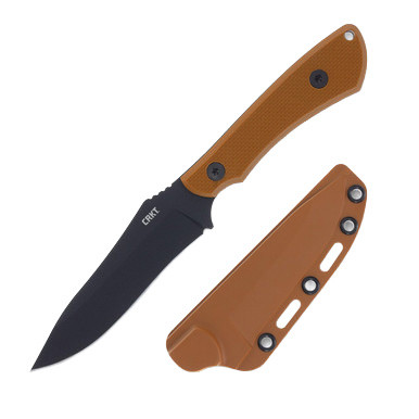 CRKT Ramadi Coyote Brown Fixed 4.37in Black Drop Point Blade Knife 