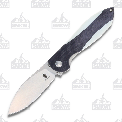 Kizer Infinity Black and White G10 Flipper