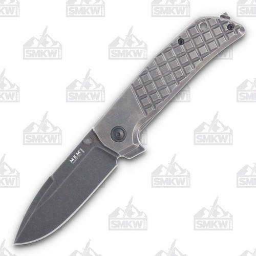 MKM Knives Maximo Folding Knife Dark Titanium 3.23in Plain Drop Point