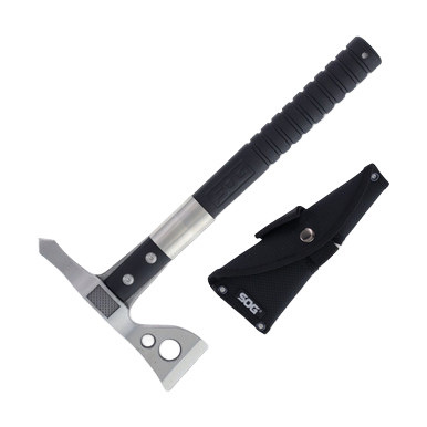 SOG Fasthawk Axe 2in GRN Handle Polished Nylon Sheath