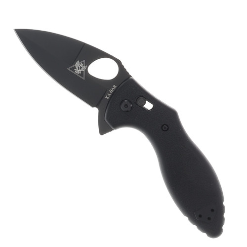 KA-BAR TDI Flipper Folder Crossbar Lock Black 3in Plain Blade KA2490