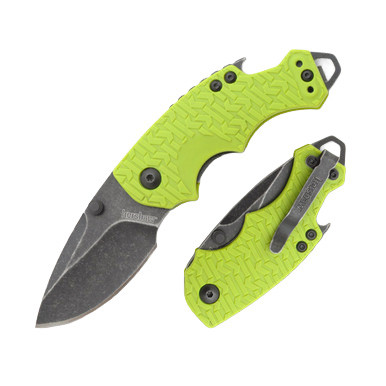 Kershaw Shuffle Lime Green Folding Knife 2.4in Blackwash Drop Point Blade