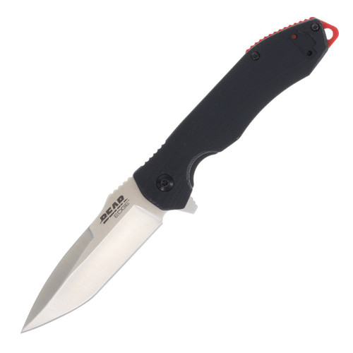 Bear & Son Bear Edge Sideliner Spring-Assisted Folding Knife (Black and Red)