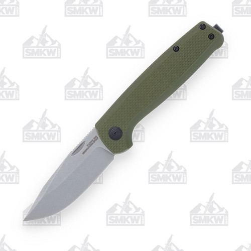 SOG Terminus SJ OD Green Folding Knife 2.9in Stonewashed Clip Point