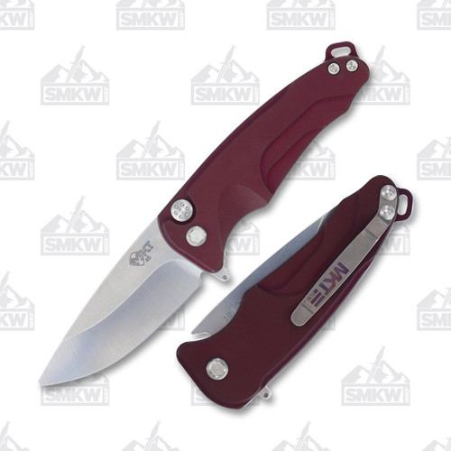 Medford Smooth Criminal 3in Tumbled Plain Drop Point Red