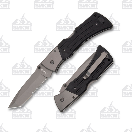 KA-BAR Mule Lockback Folding kNife Tanto Partially Serrated