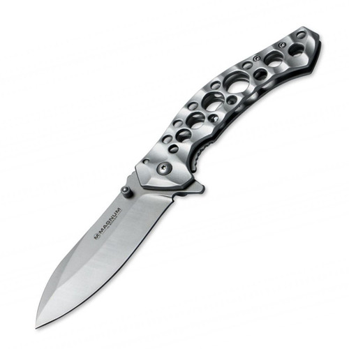 Boker Magnum Slender Folding Knife Stainless 3.46in Plain Spear Point 1