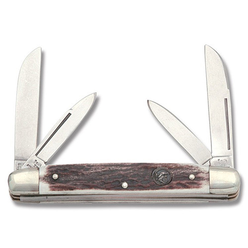 Hen & Rooster Congress Folding Knife Stag