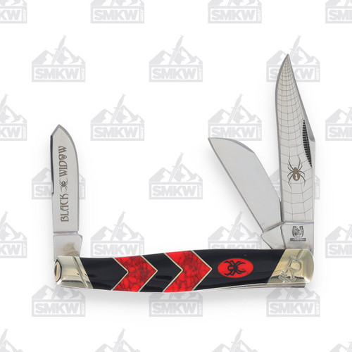 Rough Ryder Black Widow Large Stockman Folding Knife