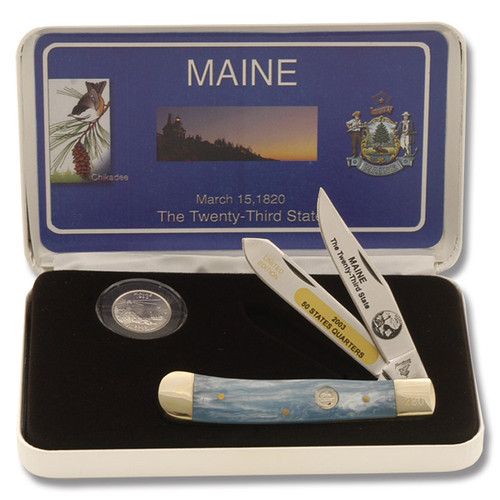 Frost Cutlery Maine State Quarter & Trapper Collector Set FR312ME