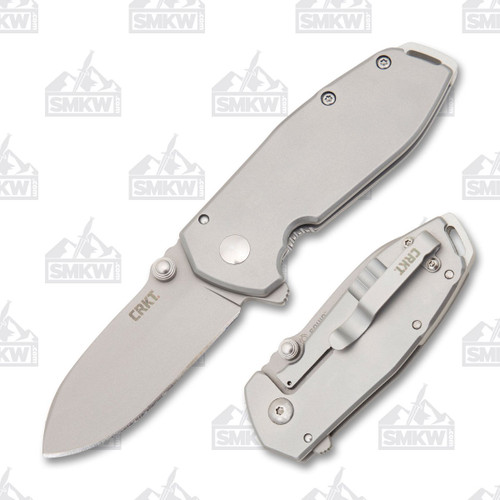 CRKT Squid Spring-Assisted Framelock Folding Knife (Silver)