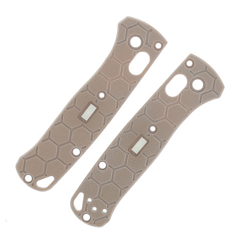 Glow Rhino G-10 Tritium Scales Benchmade Mini Bugout Desert Tan SCALESMBUGDT