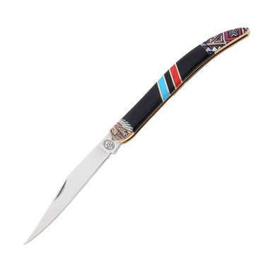 Frost Silverhorse Stoneworks Wild West Toothpick Folding Knife