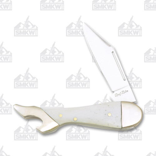 Rough Ryder White Smooth Bone Small Lady Leg Folding Knife