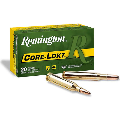 Remington Core-Lokt 7mm Remington Magnum Rifle Ammunition 20 Rounds Brass Centerfire 140 Grain Core-Lokt JSP