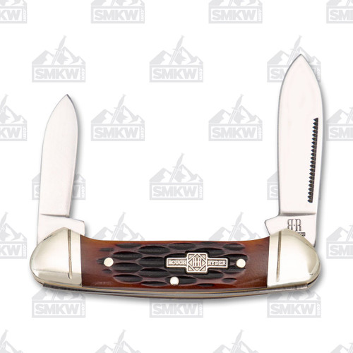 Rough Ryder Amber Jigged Bone Mini Canoe Folding Knife