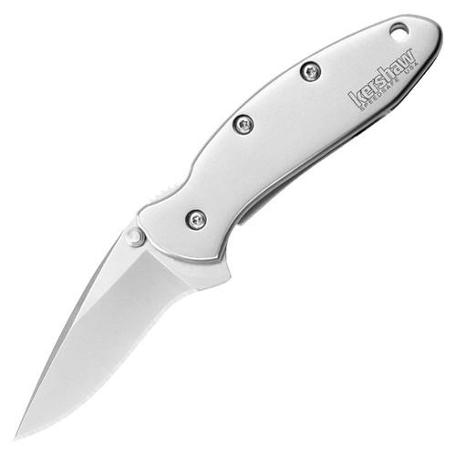 Kershaw Chive Folding Knife Stainless 1.9in Bead Blasted Plain Blade KS1600