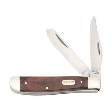 Buck Knives 382 Trapper Folding Knife Woodgrain BU5840