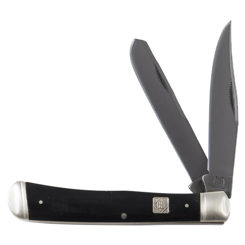 Rough Ryder Black G-10 Trapper Folding Knife RR1570