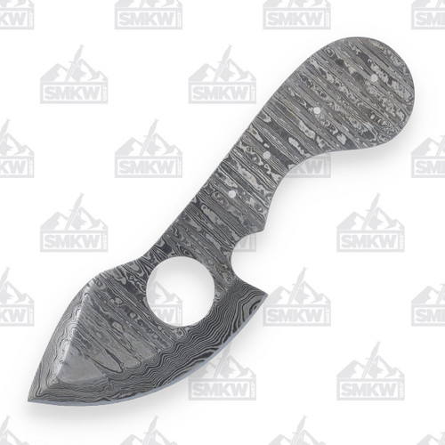 Damascus Mini Wide Belly Skinner Blade Blank