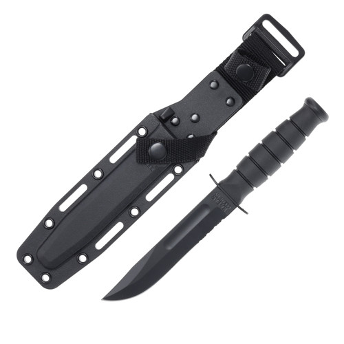 KA-BAR Short Fighting Knife 5.25in Clip Point Serrated Fixed Blade