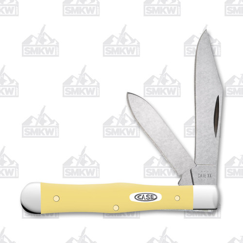 Case Smooth Yellow Synthetic Small Swell Center Jack Folding Knife