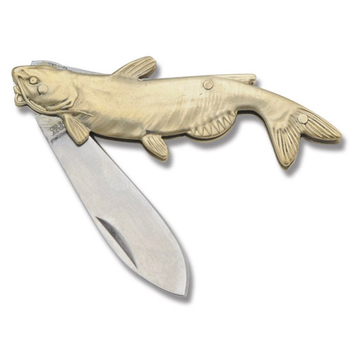 Novelty Knife Co. Catfish Folding Knife 1.62in Satin Pen Blade