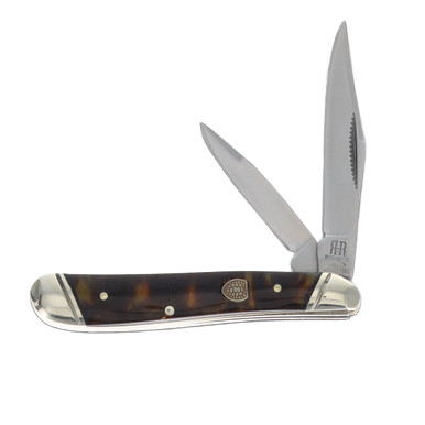 Rough Ryder Tortoise Shell Two-Blade Peanut Folding Knife