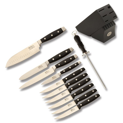 HRI030 Hen & Rooster 4 Piece Jumbo Steak Knife Set