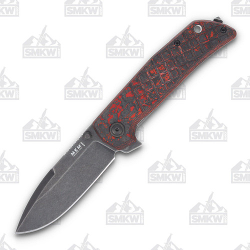 MKM Maximo Folding Knife 3.23in Dark Drop Point Bohler M390 Lava Flo