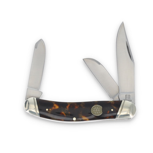 Rough Ryder Tortoise Shell Sowbelly Folding Knife RR2449