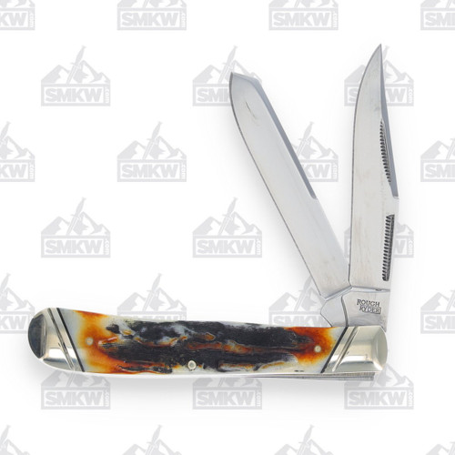 Rough Ryder Classic Cinnamon Bone Stag Trapper Folding Knife