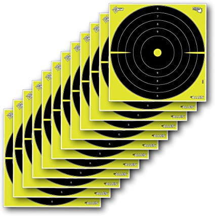 Allen EZ Aim 12x12 Splash Reactive Bullseye Shooting Targets 12-Pack