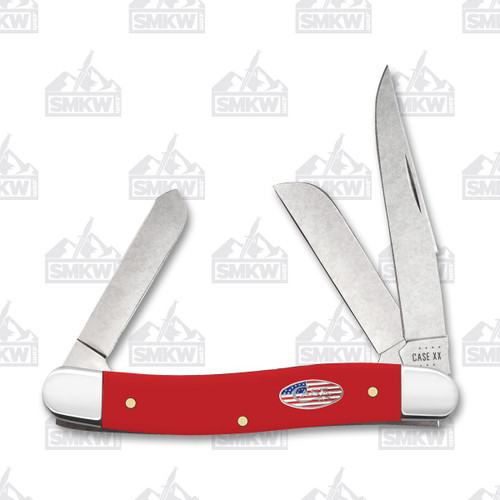 Case American Workman Smooth Red Synthetic Medium Stockman Folding Knife