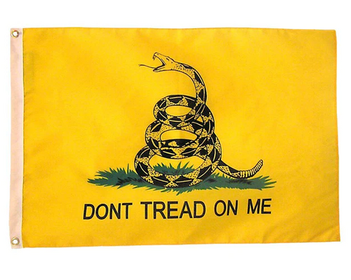 Yellow Don't Tread on Me Flag 3'x5'