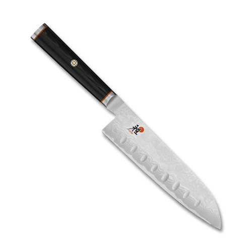 Miyabi Kaizen Santoku Knife with 5.5" VG-10 64-layer Damascus Hollow Edge Blade Model 34194-153