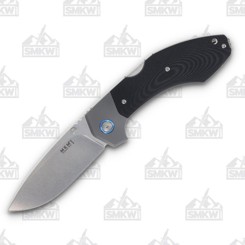 MKM Hero Folding Knife 3.75” Drop Point Plain Black G-10