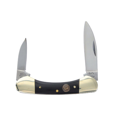 Hen & Rooster Small Canoe Folding Knife Buffalo Horn