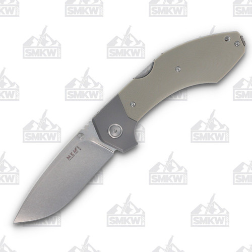 MKM Hero Folding Knife 3.75” Drop Point Plain Tan G-10