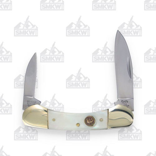 Hen & Rooster Small Canoe Folding Knife Saltwater Mother of Pearl 1