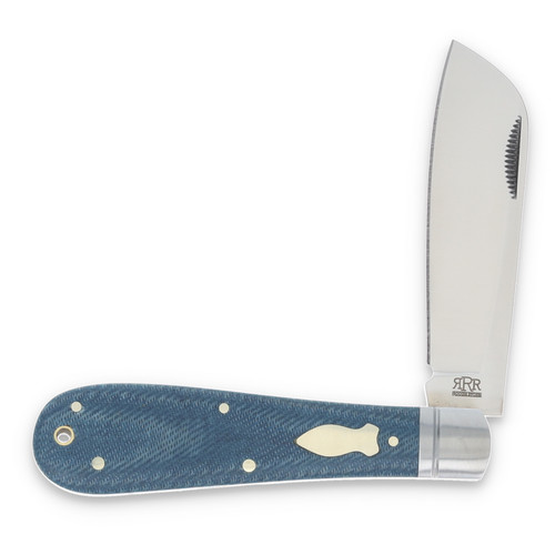 Rough Ryder Reserve Patriarch Folding Knife Blue Denim Micarta RRR023