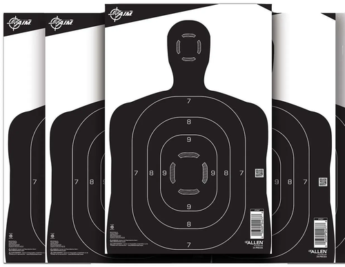 Allen EZ Aim Silhouette Paper Shooting Targets 12" x 18" 25 Pack